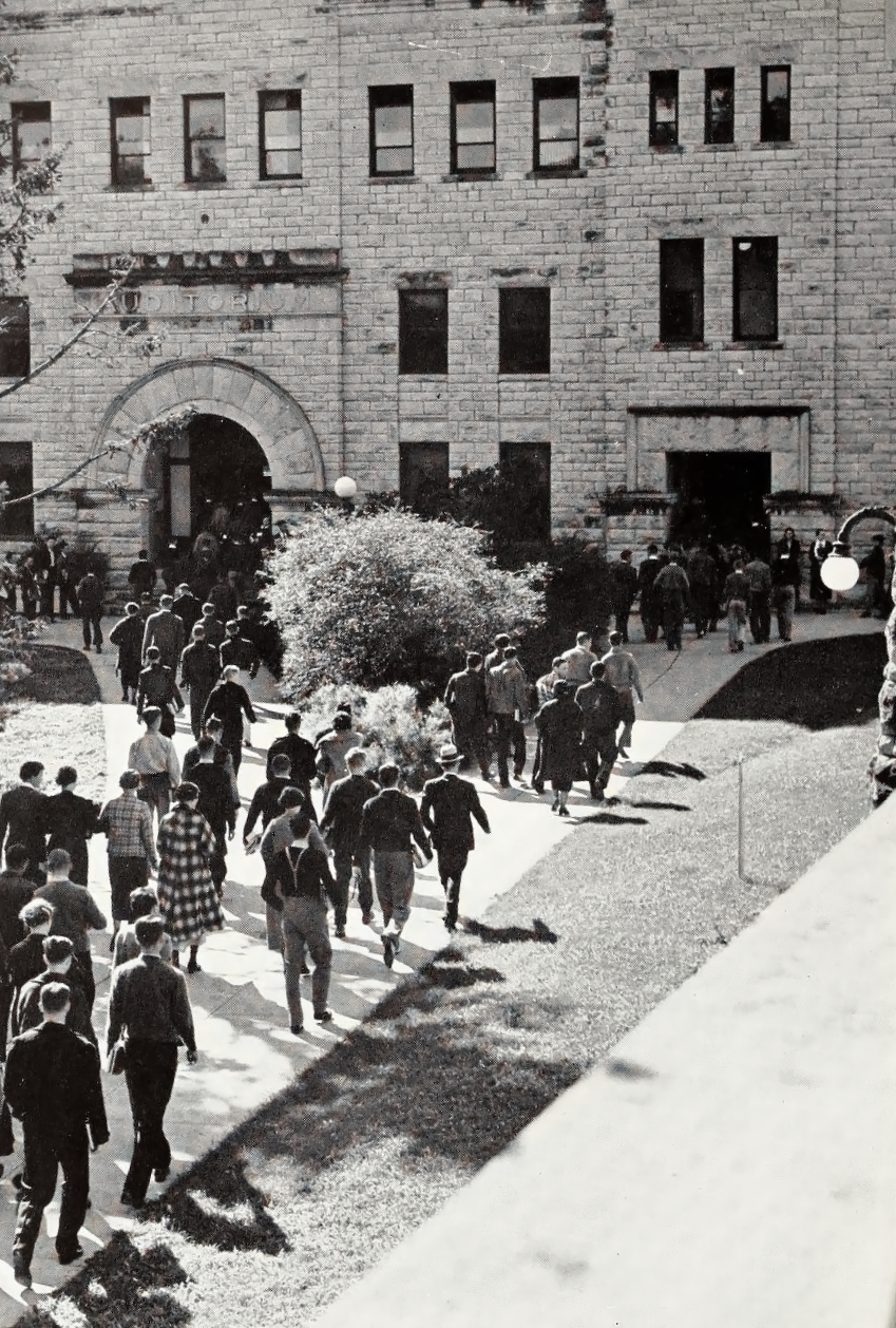 Campus Scene: Students Walking